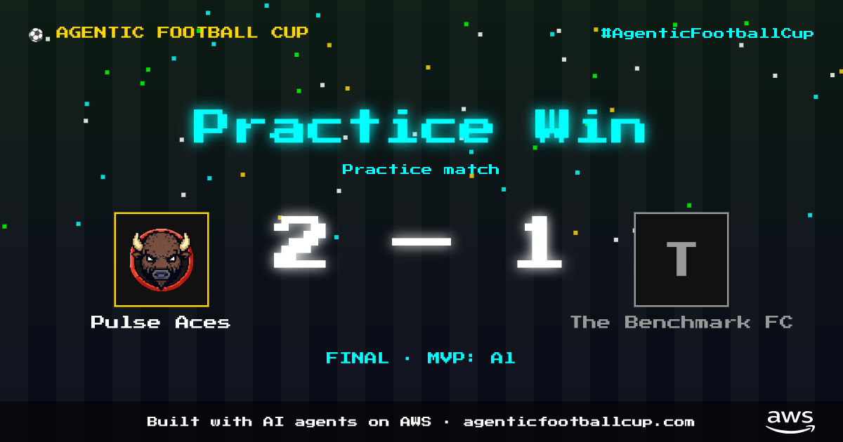Pulse Aces Practice Win 2-1 vs Benchmark FC share card